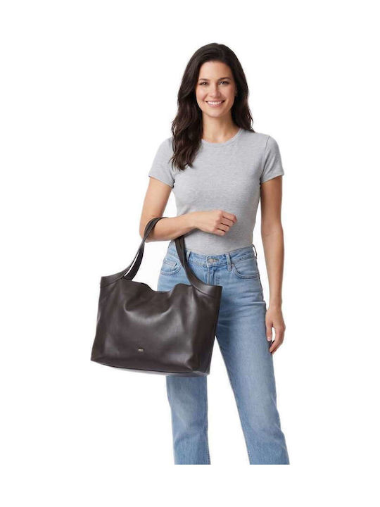 Boss Caylie Δερμάτινη Γυναικεία Tote Τσάντα