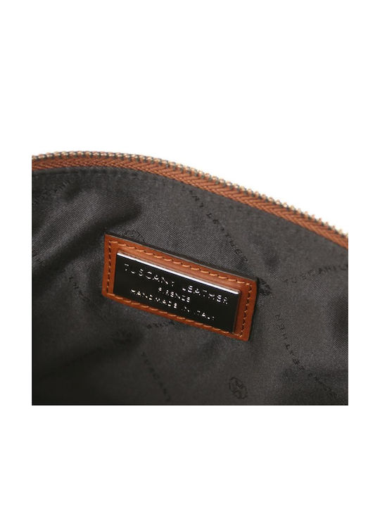 Δερμάτινο Γυναικείο Clutch Καφέ