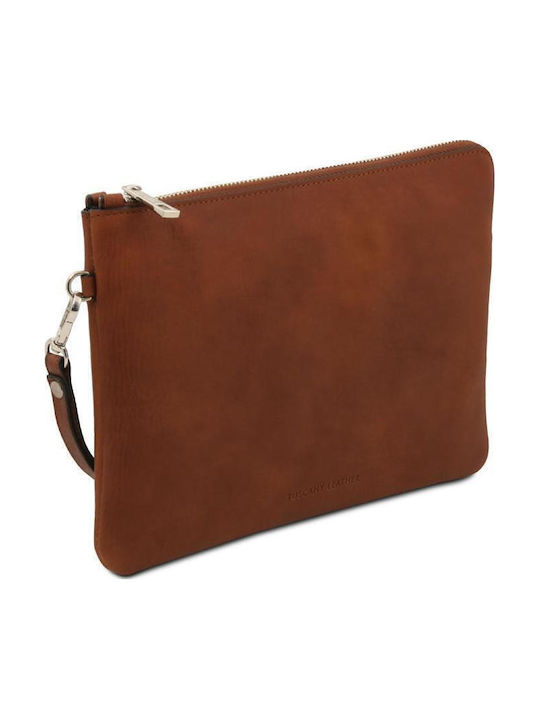 Δερμάτινο Γυναικείο Clutch Καφέ