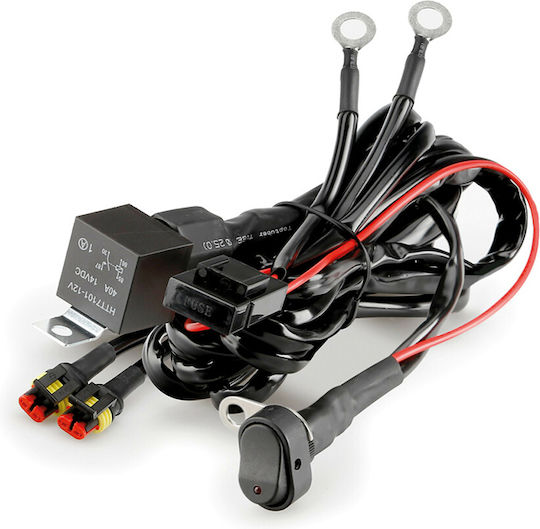 Lampa Moto Fog Lights Fog-x2 12V 30W 2100Lm 6000-6500K Φ71mm 1 LED Waterproof IP68 Wiring Brackets Φ38-39mm Set 2 Pcs 91582-lm 9158.2-lm