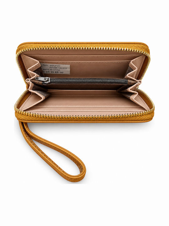 Kleine Damenbrieftasche in Tabakbraun