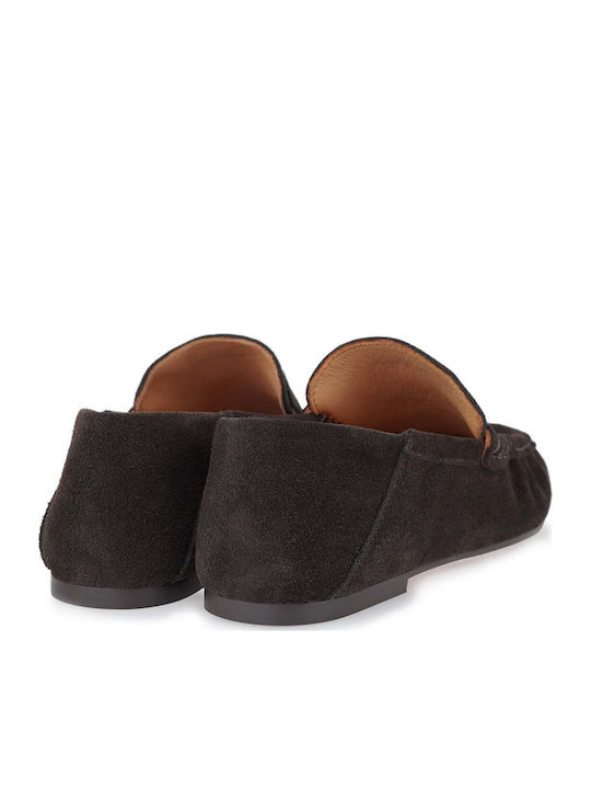 Suede Women's Loafers in Brown