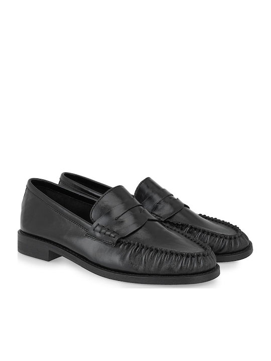 Suede Women's Loafers in Black