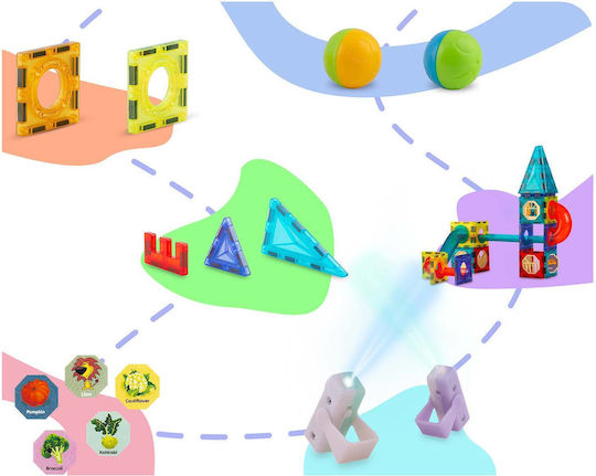 Joc Magnetic de Construcție pentru Copii de 3+ Ani