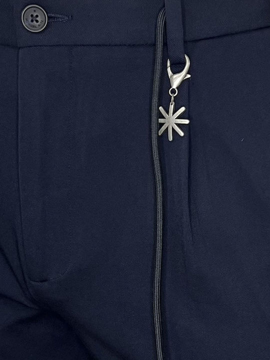 Seoul Men's Slim Fit Trousers Blue