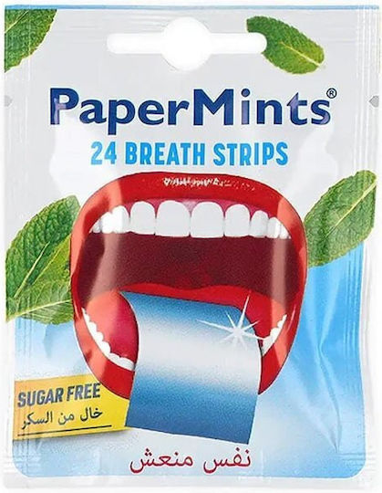 PaPerMints Sugar-Free Breath Strips & Mints for Bad Breath 24 Pieces