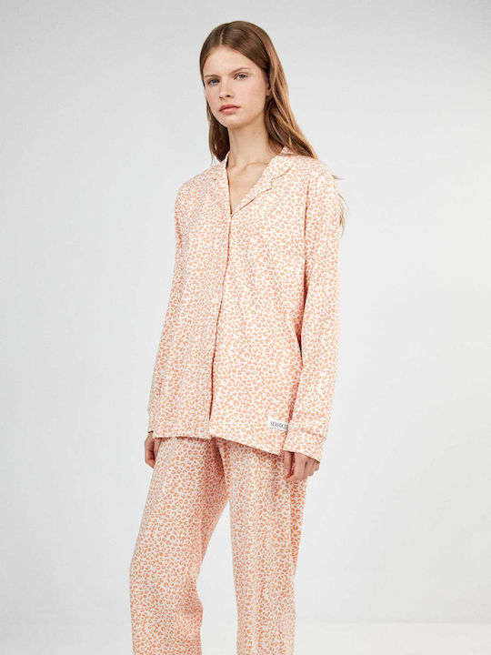 Gisela Winter Women's Pyjama Set Soft Salmon