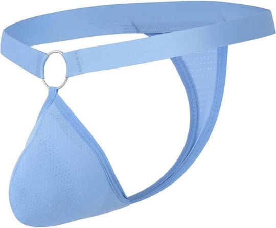 Roza Underwear Men's Sexy Light Blue String