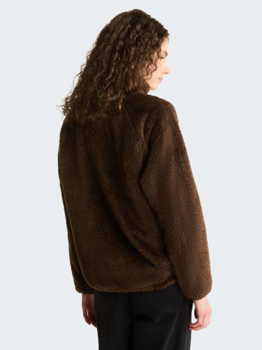 Osito Evolve Full Fleece Γυναικεία Ζακέτα με Φερμουάρ Dark Chestnut
