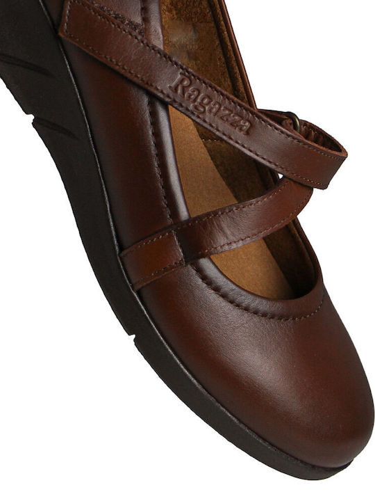 Women's Ballerina Shoes Tabac Brown