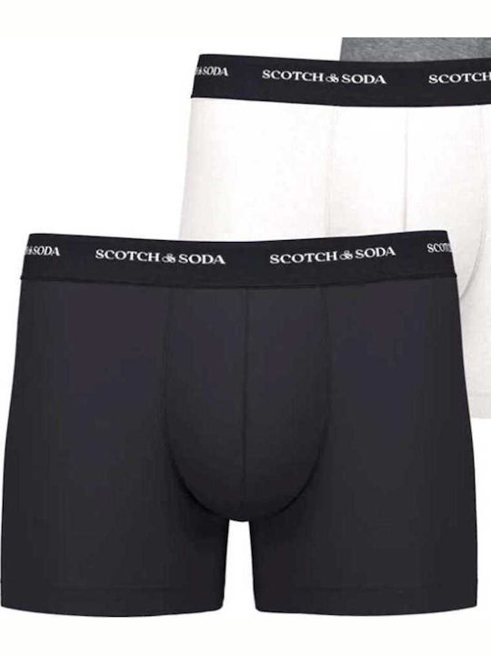 Scotch & Soda Μποξεράκια 3Pack White/black/grey