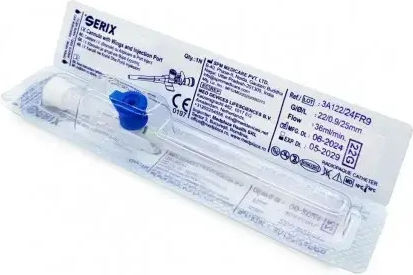 IV Catheters Cannula With Wings and Injection Port Serix 100 Pieces 24G