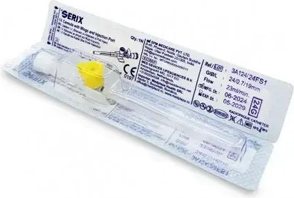 I.V. Catheters Cannula with Wings and Injection Port Serix 100 Pieces 18g