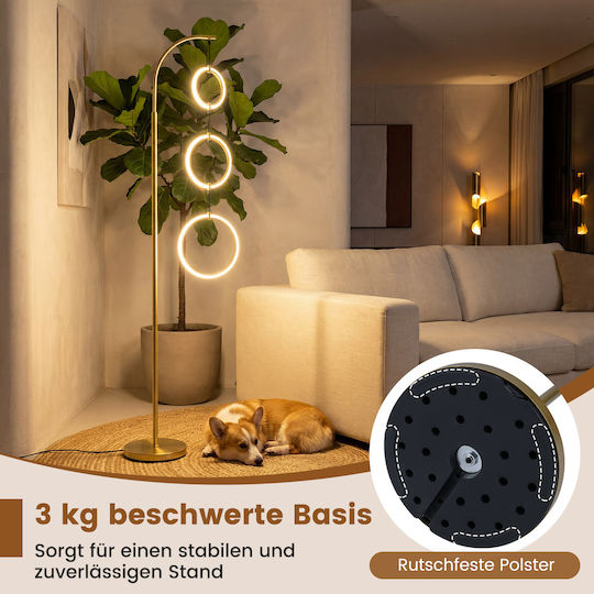 Costway LED Floor Lamp H180 x L25 cm with Adjustable White Light