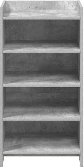 Дървен шкаф за обувки Сив 48x36x92 см