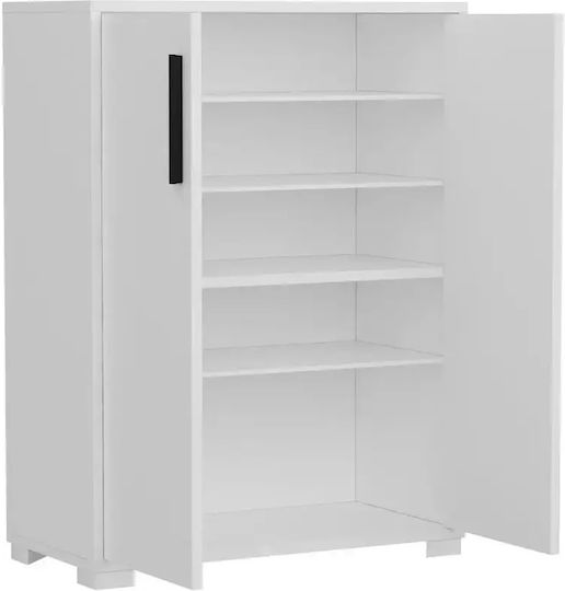 Дървена Шкаф За Обувки Бял 72x35x97 см