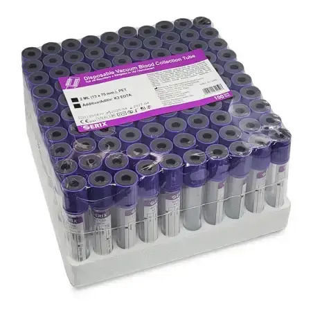 Vacutainer Hematology – K3 EDTA Purple Cap PET Serix 100 Pieces 2ml
