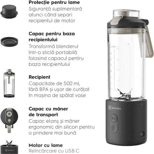 Electrolux Blender cu Cană din Plastic de 700 ml Gri E4BP1-2CG