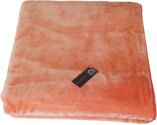 Manterol Casa Polo Spanish Velour Blanket Semi-Double 180x240 cm Turquoise