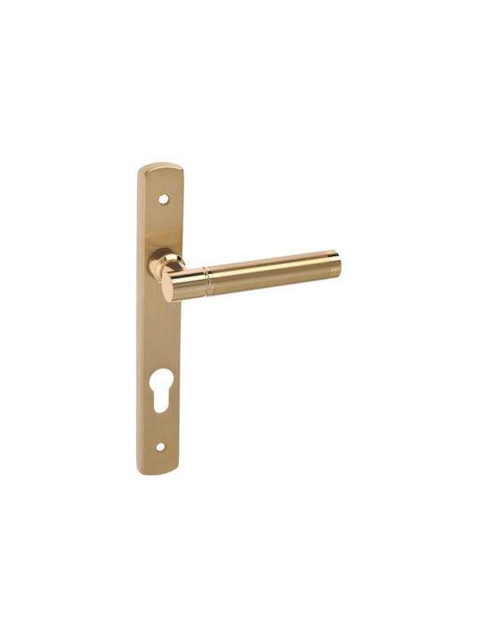 Best Design Interior Door Lever with Plate No4 Pair Matte Nickel