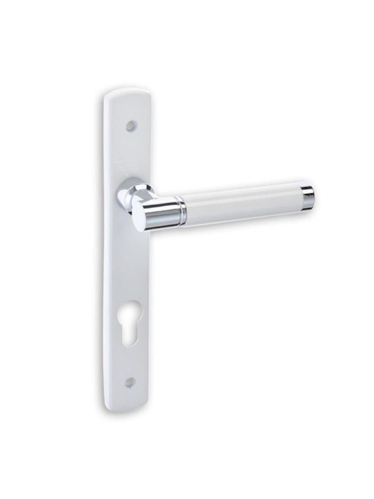 Best Design Interior Door Lever with Plate No4 Pair Matte Nickel