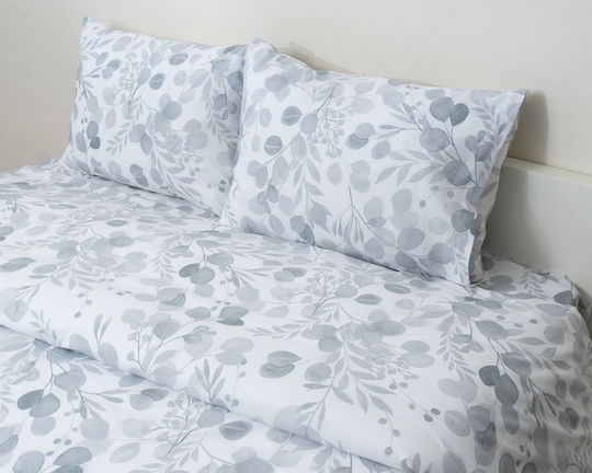 Anna Riska Single Bed Sheet Set 160x270cm Grey (3 Pieces)