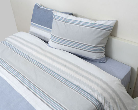 Anna Riska Semi Double Bed Sheet Set 180x270cm Hunter Blue (3 pcs)