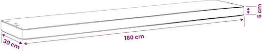 vidaXL Възглавници за Градинска Пейка Полиестер 2 бр. 30x160 см