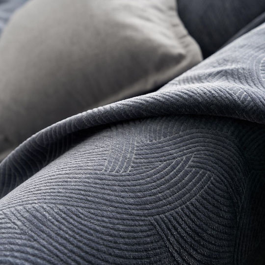 Gofis Home Nimbus 2-Seater Sofa Throw W180xL250cm Blue Grey