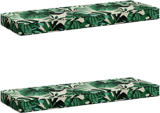 vidaXL Pernă pentru Bancă de Grădină Vught Verde 2 Bucăți 30x60 cm