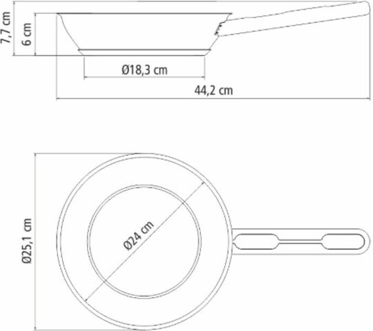 Tramontina Stainless Steel Pan 24cm