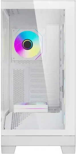 K430 Gaming Midi Tower Computer Case with Side Window White