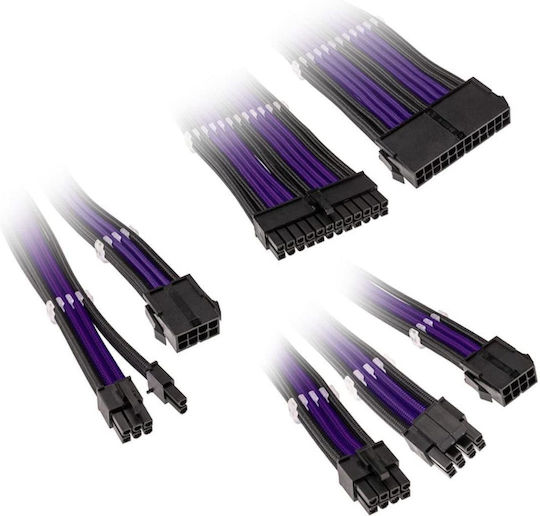 Kolink Core Adept Braided Cable Extension Kit Peripheral - Peripheral Cable 0.35m Μωβ COREADEPT-EK-BTP