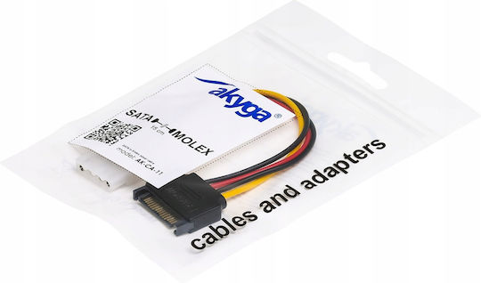Akyga Кабел 0.15 м Бял AK-CA-11