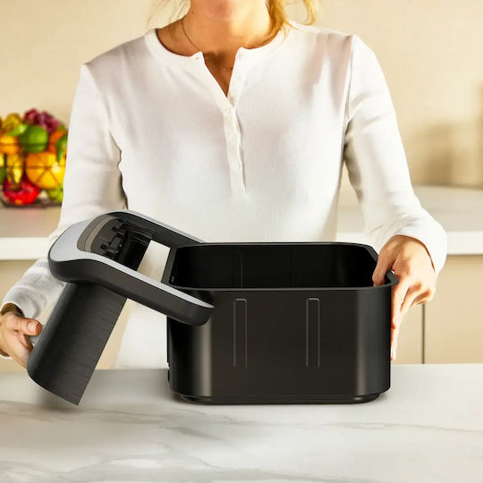 Tefal Ever Fry Dual Flex Еър Фрайър с Wi-Fi и Двойна Подвижна Кошница 9 л Черен