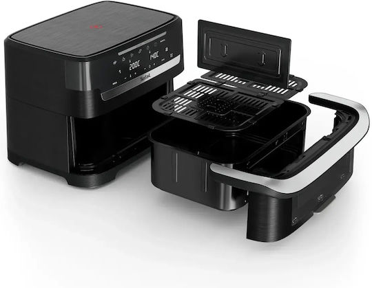 Tefal Ever Fry Dual Flex Еър Фрайър с Wi-Fi и Двойна Подвижна Кошница 9 л Черен