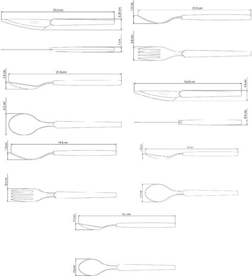 Tramontina Stainless Steel 18/10 Cutlery Set, Black, 42 Pieces,