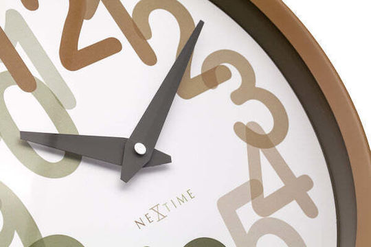 Nextime Αθόρυβο Ρολόι Τοίχου Πλαστικό Ø30cm