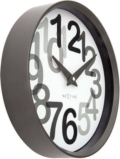 Nextime Αθόρυβο Ρολόι Τοίχου Πλαστικό Ø30cm