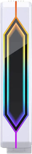 ZL-120WL Umkehrklinge Gehäuselüfter (1800rpm) mit ARGB Beleuchtung und Verbindung 4-Pin PWM 3 Stück Weiß