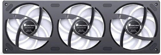 ZB-360BR Umkehrklinge Gehäuselüfter 123mm (2400rpm / 65,26cfm) mit ARGB Beleuchtung und Verbindung 4-Pin PWM