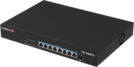 Edimax TGS-3109PLX Управление на L2 PoE++ Switch с 8 Портове Гигабитови (1Gbps) Ethernet