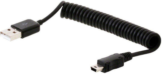 DeLock Spiral USB 2.0 to micro USB Cable Μαύρο 0.6m (83164)