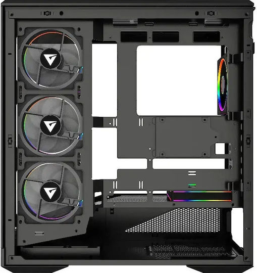 AG-SPECTRE-BK Gaming Midi Tower Computer Case with Side Window Black