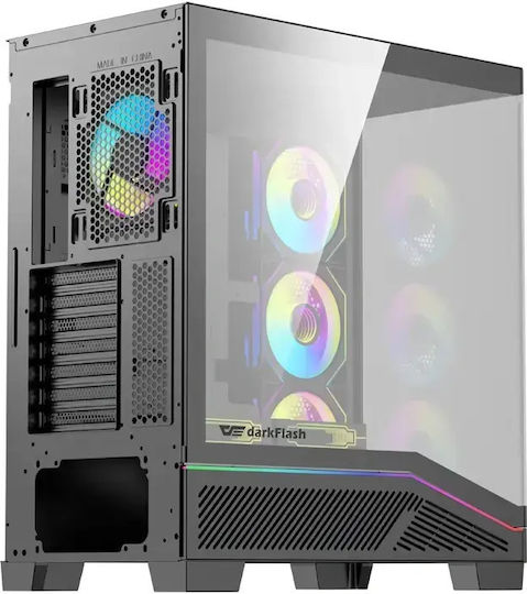 K430 Gaming Midi Tower Computer Case with Side Window Black