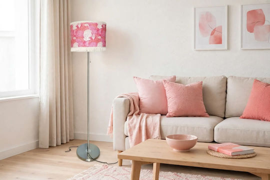 Oxygen Tree Base Floor Lamp H165xW1.65cm. with Socket for Bulb E27 Red