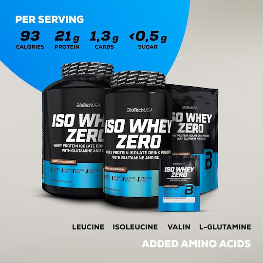 Iso Whey Zero Lactose Reduced Whey Protein Gluten and Lactose Free Strawberry Flavour 1.816kg