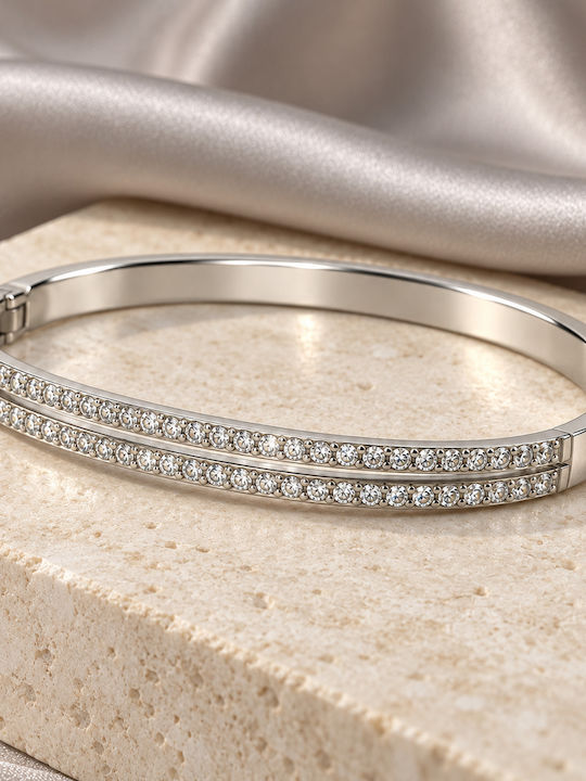 Kingleap Women's Steel Cuff Bracelet Set