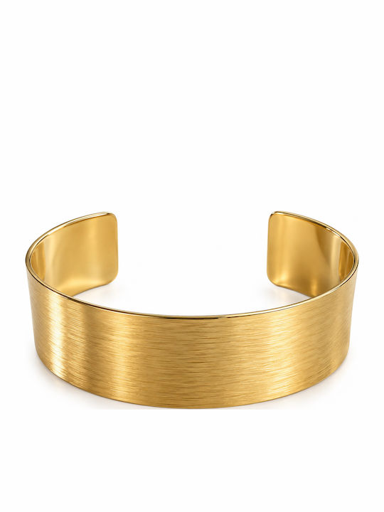 Kingleap Women's Gold-Plated Steel Cuff Bracelet