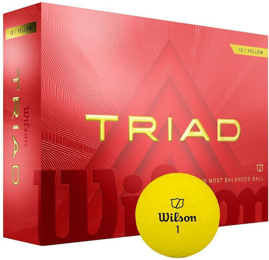 Wilson Triad Golf Ball Yellow 12-balls